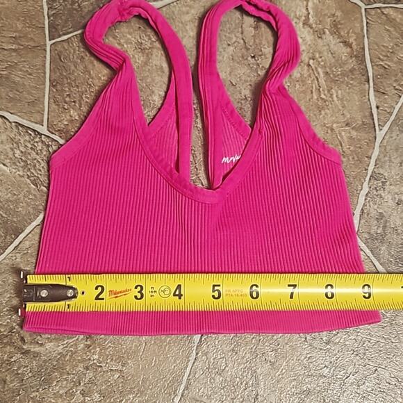 NWOT Free People Movement x The Class Crop Tank Hot Pink Sz XS/S - Picture 4 of 7